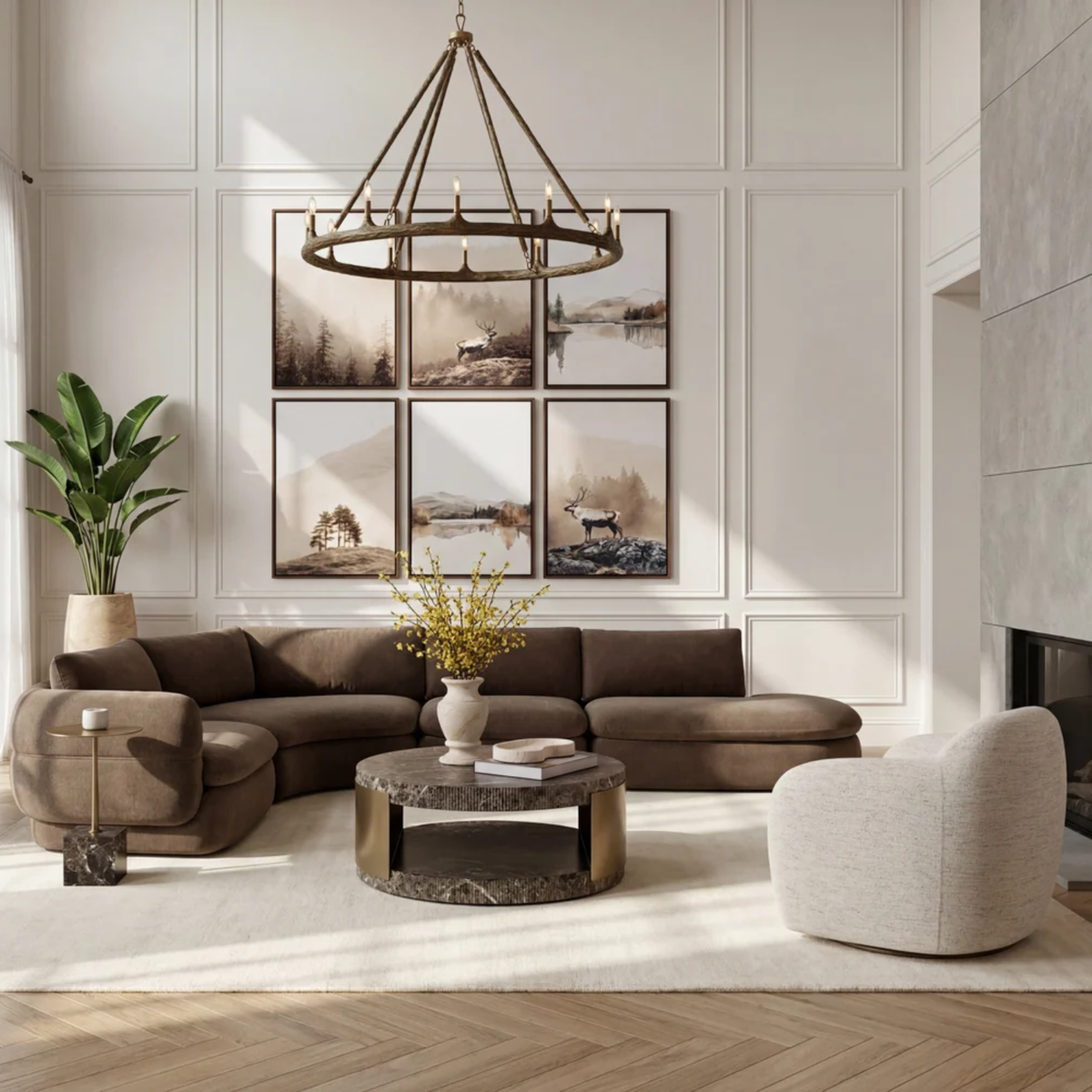 Palazzo Concrete Coffee Table - Dark Emperador