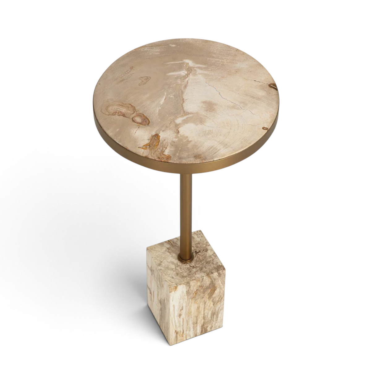 Palazzo Round Wood Side Table - Brown