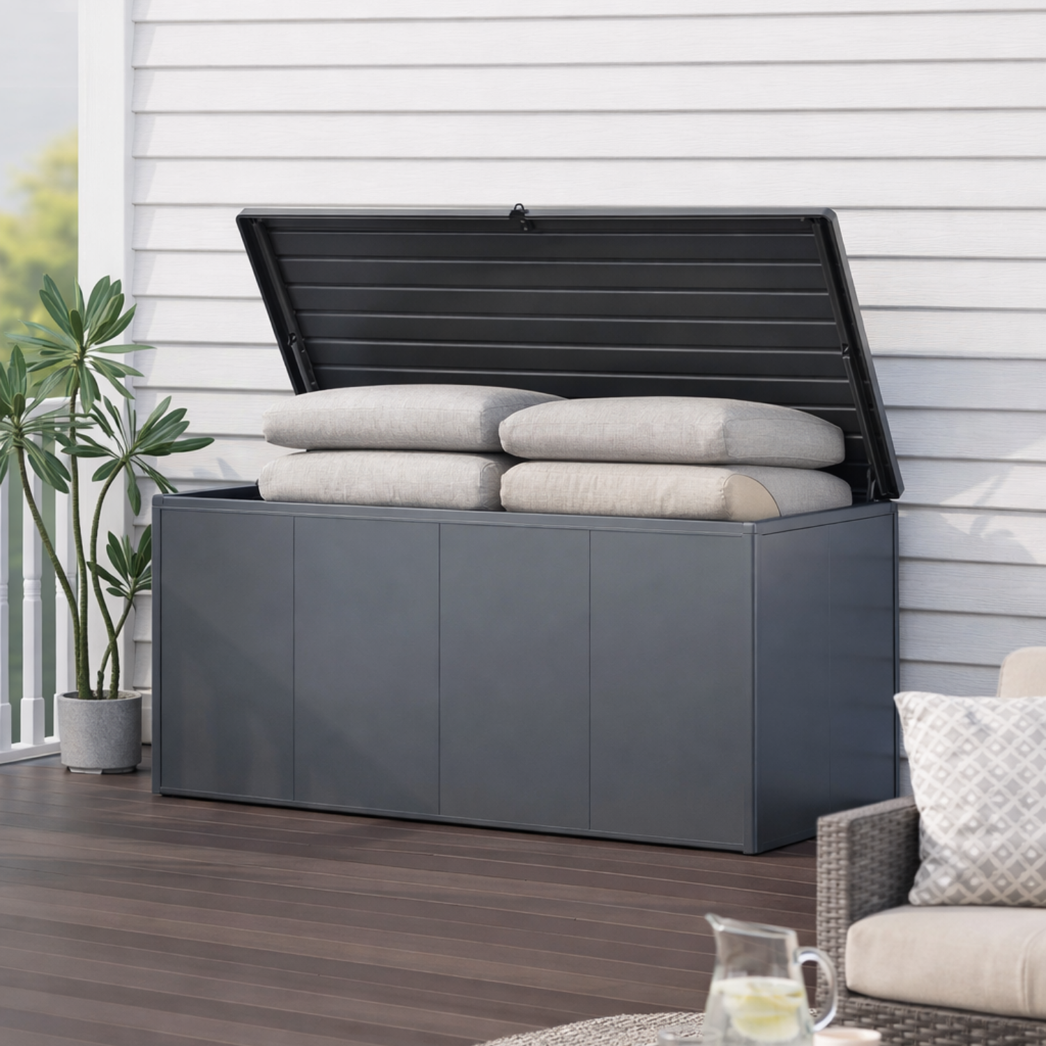 Pembroke 2000L Galvanized Steel Outdoor Storage Box