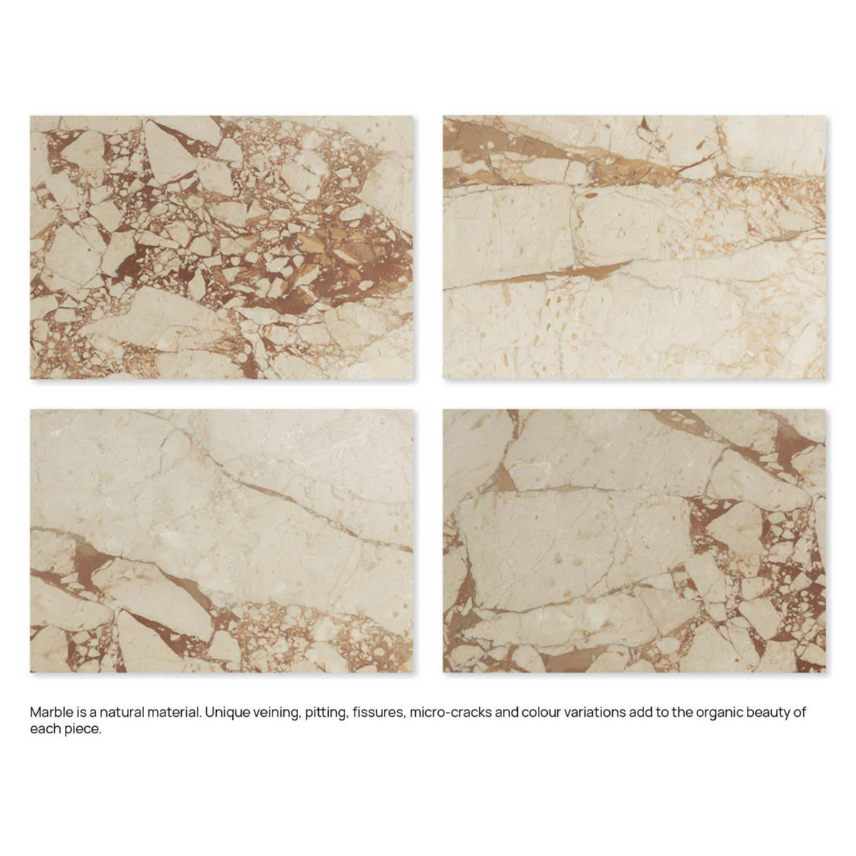 Belmont Poker Table - Crema Breccia Marble
