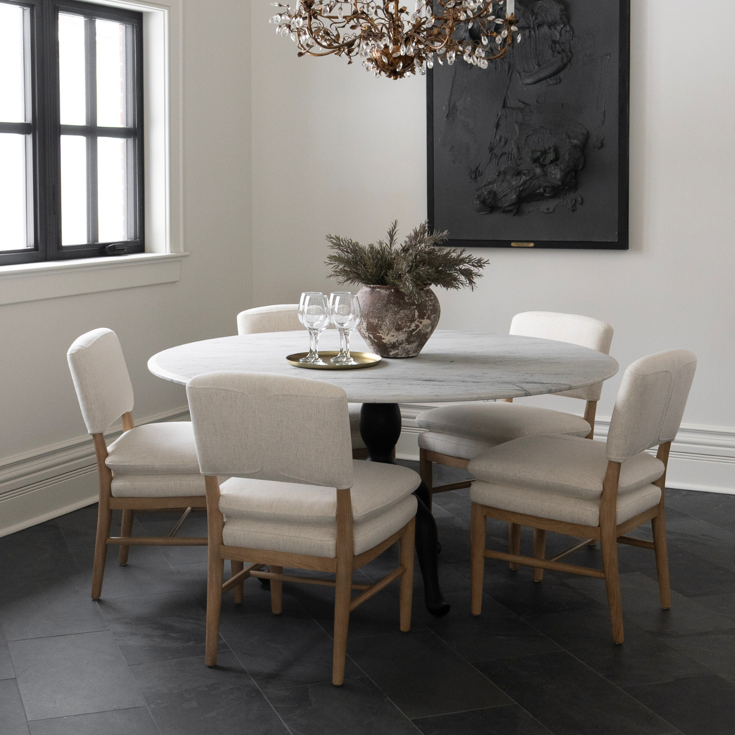 Porter Dining Chair - Crypton® Nomad Snow