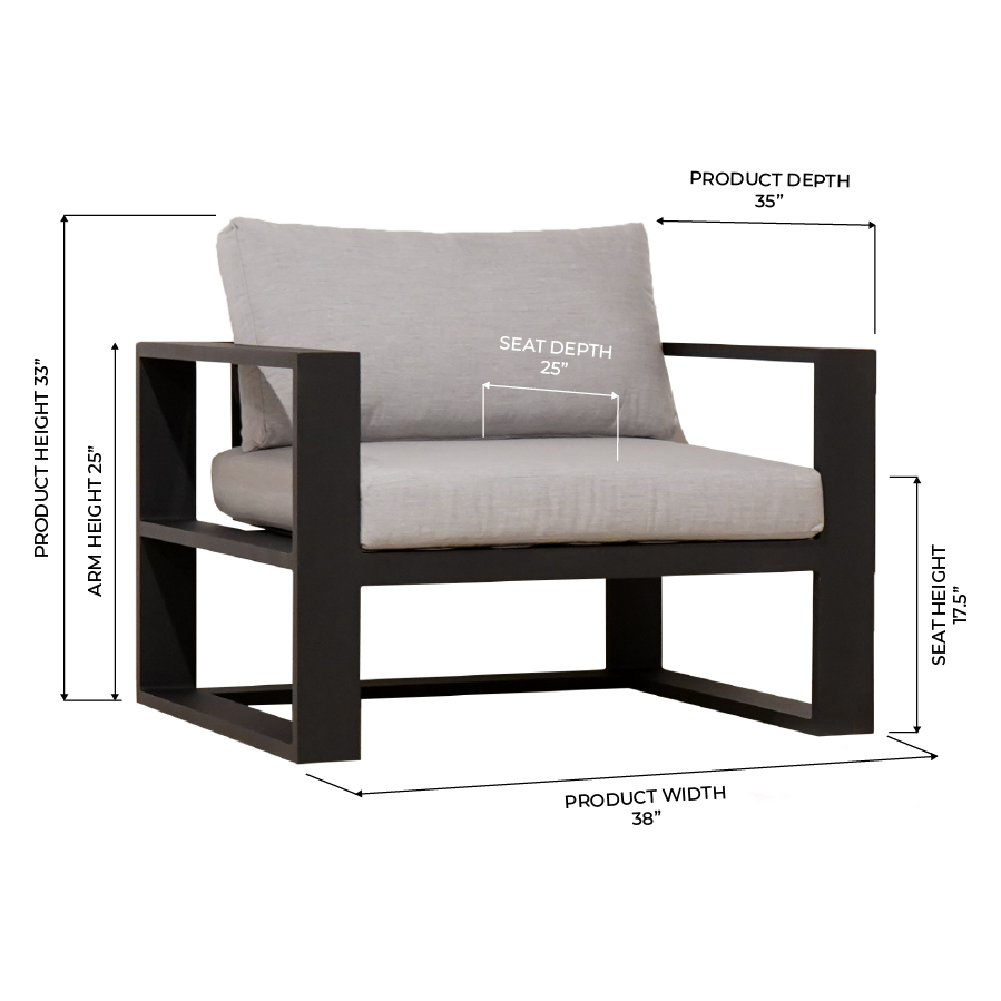 Club chair size online