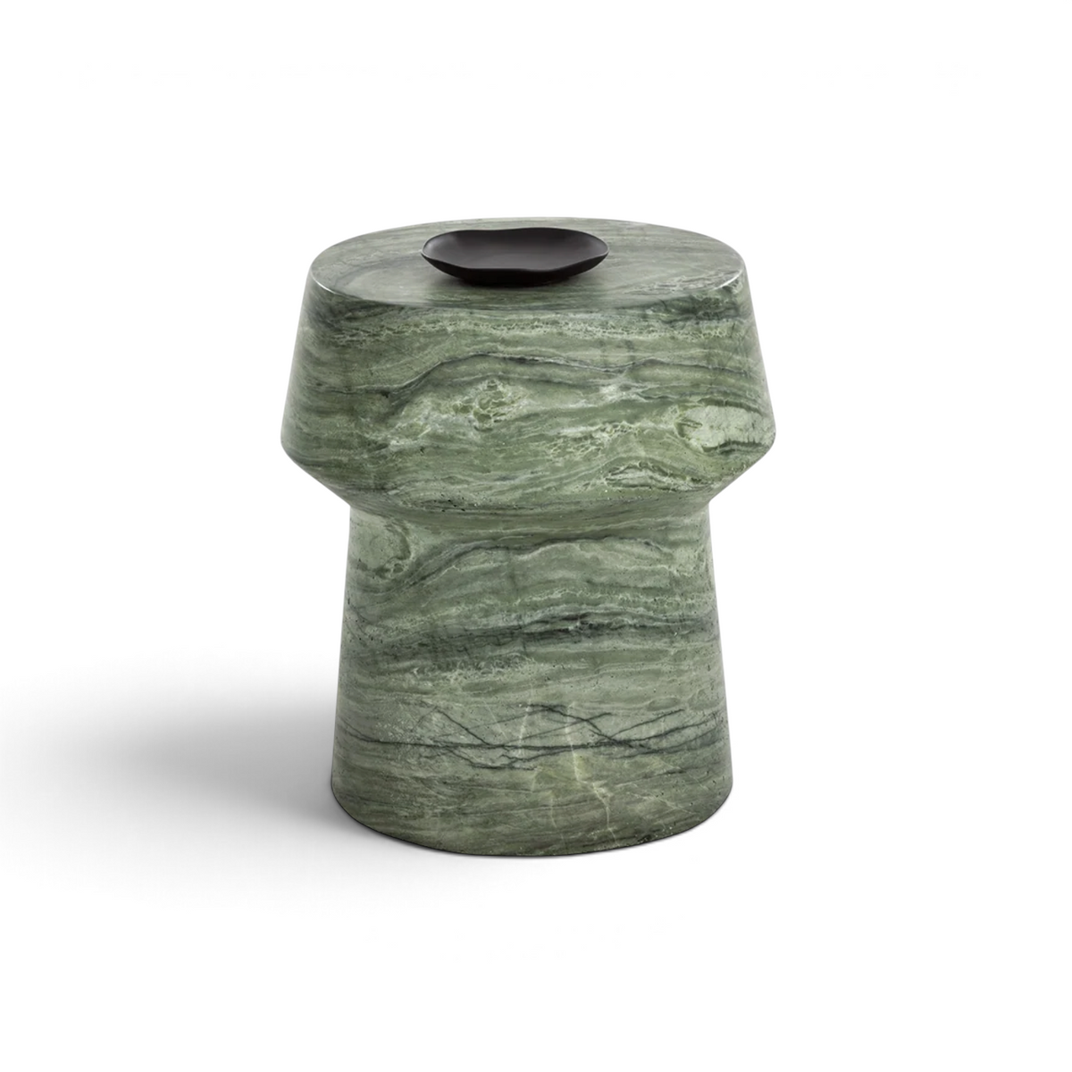 Quarry Round Concrete Side Table - Sage Green