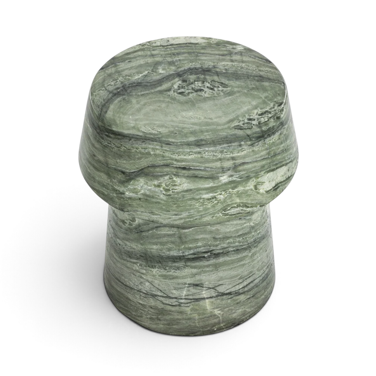 Quarry Round Concrete Side Table - Sage Green