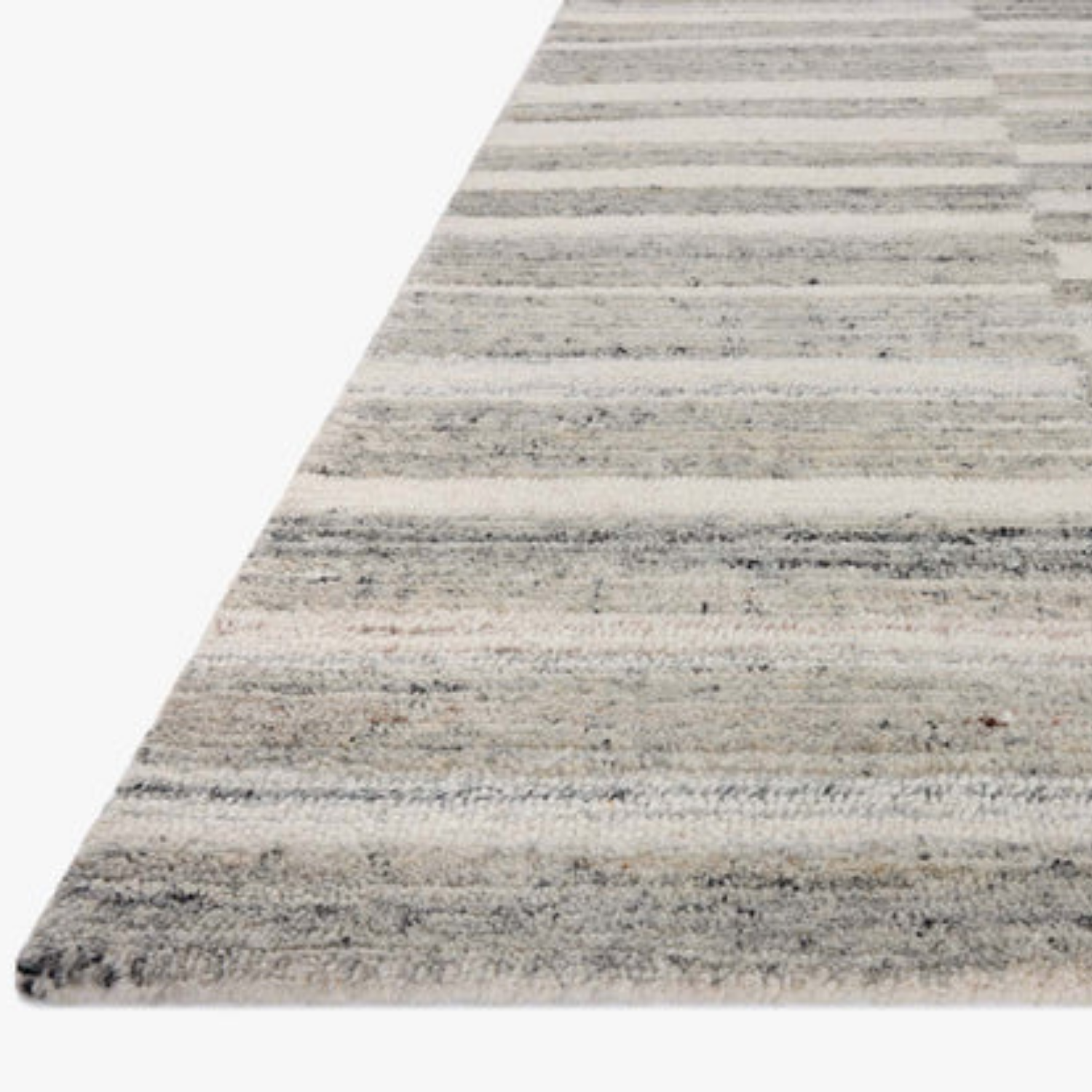 Magnolia Home x Loloi Rae Stone/Ivory Wool Rug