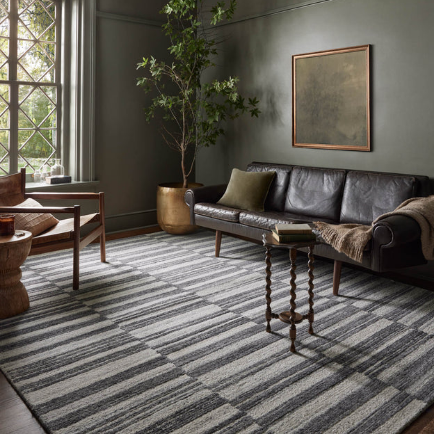 Magnolia Home x Loloi Rae Charcoal/Mist Wool Rug