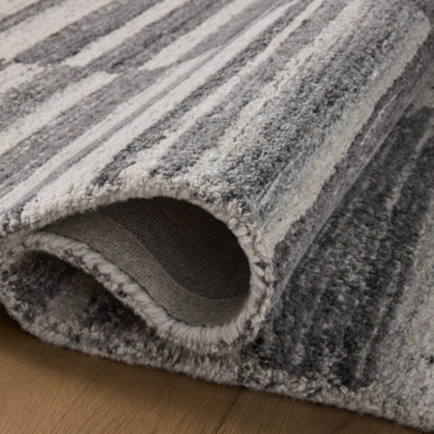 Magnolia Home x Loloi Rae Charcoal/Mist Wool Rug