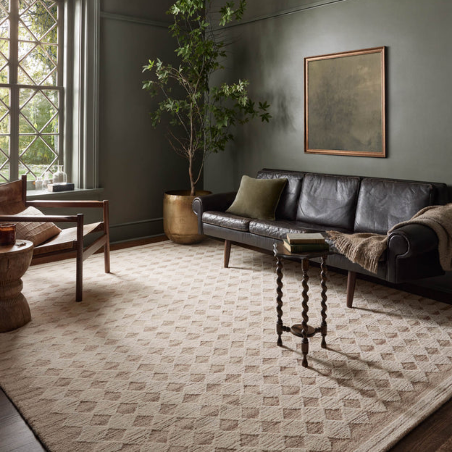 Magnolia Home x Loloi Rae Natural/Ivory Wool Rug