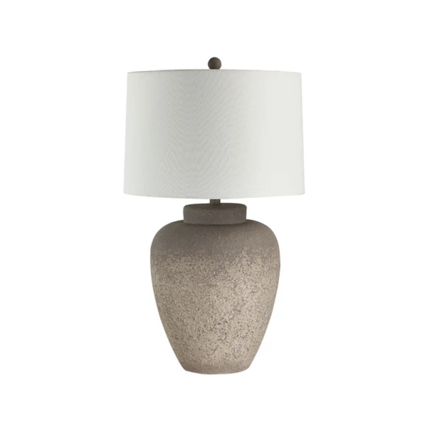 Resin Table Lamp - Textured Beige