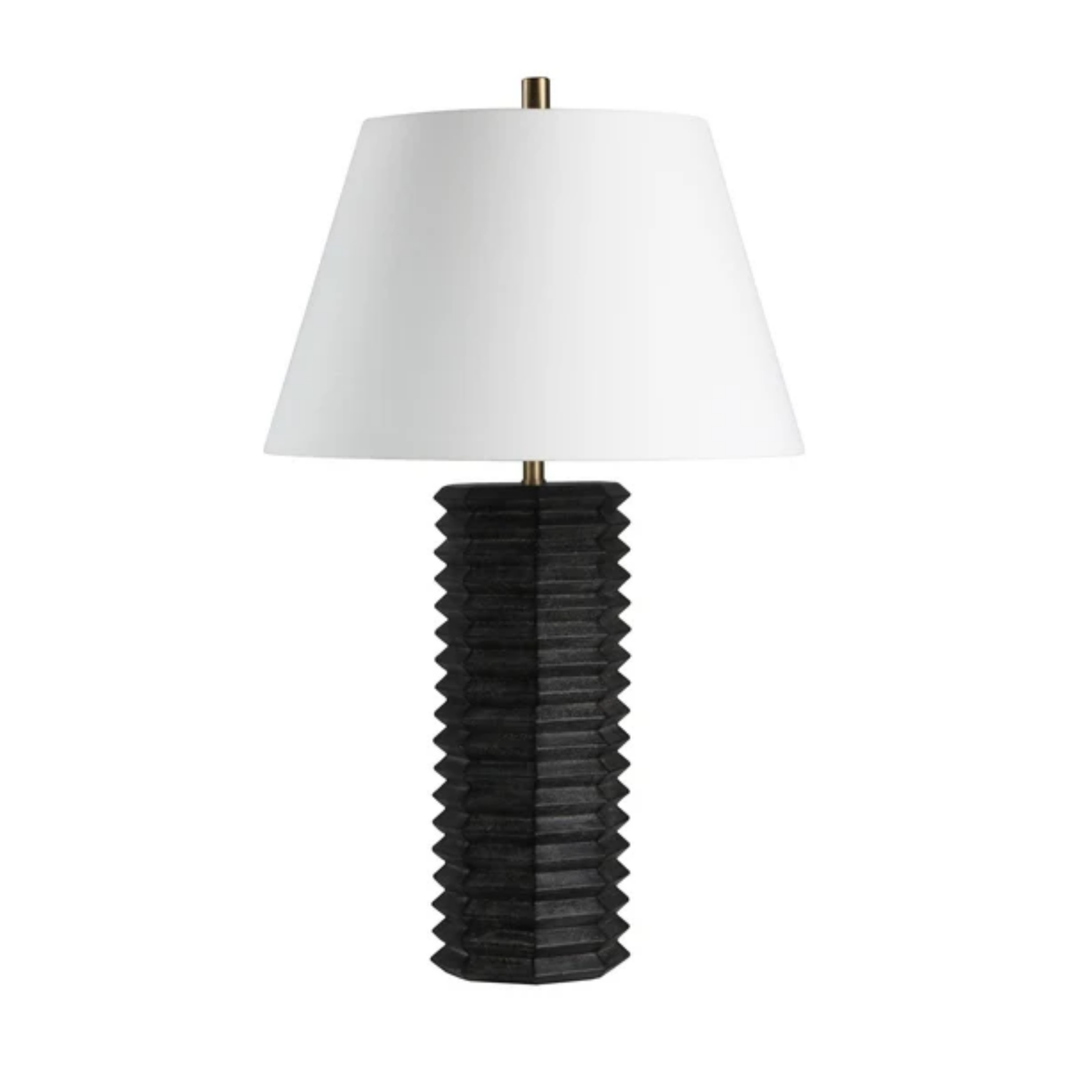 Ribbed Table Lamp - Matte Black