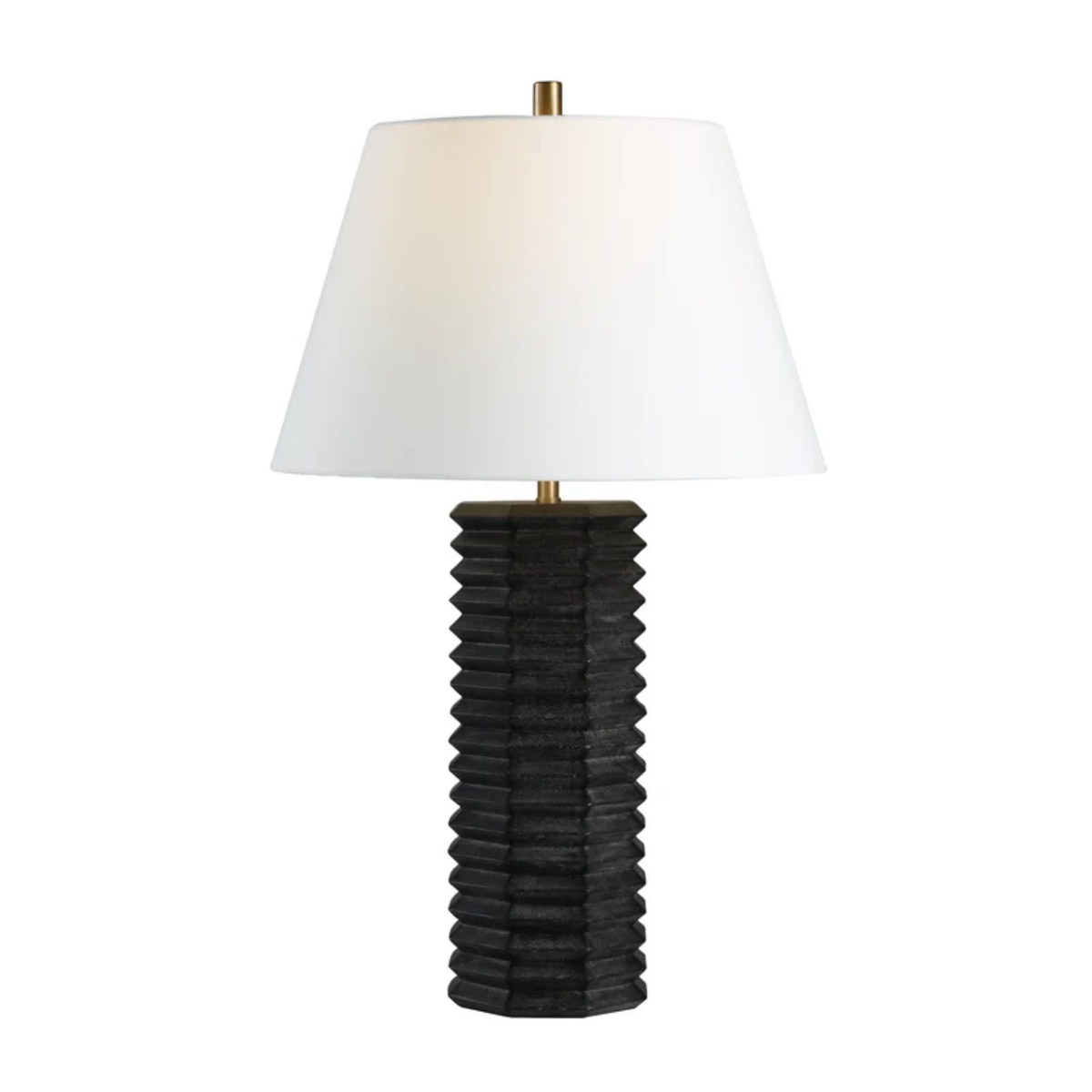 Ribbed Table Lamp - Matte Black