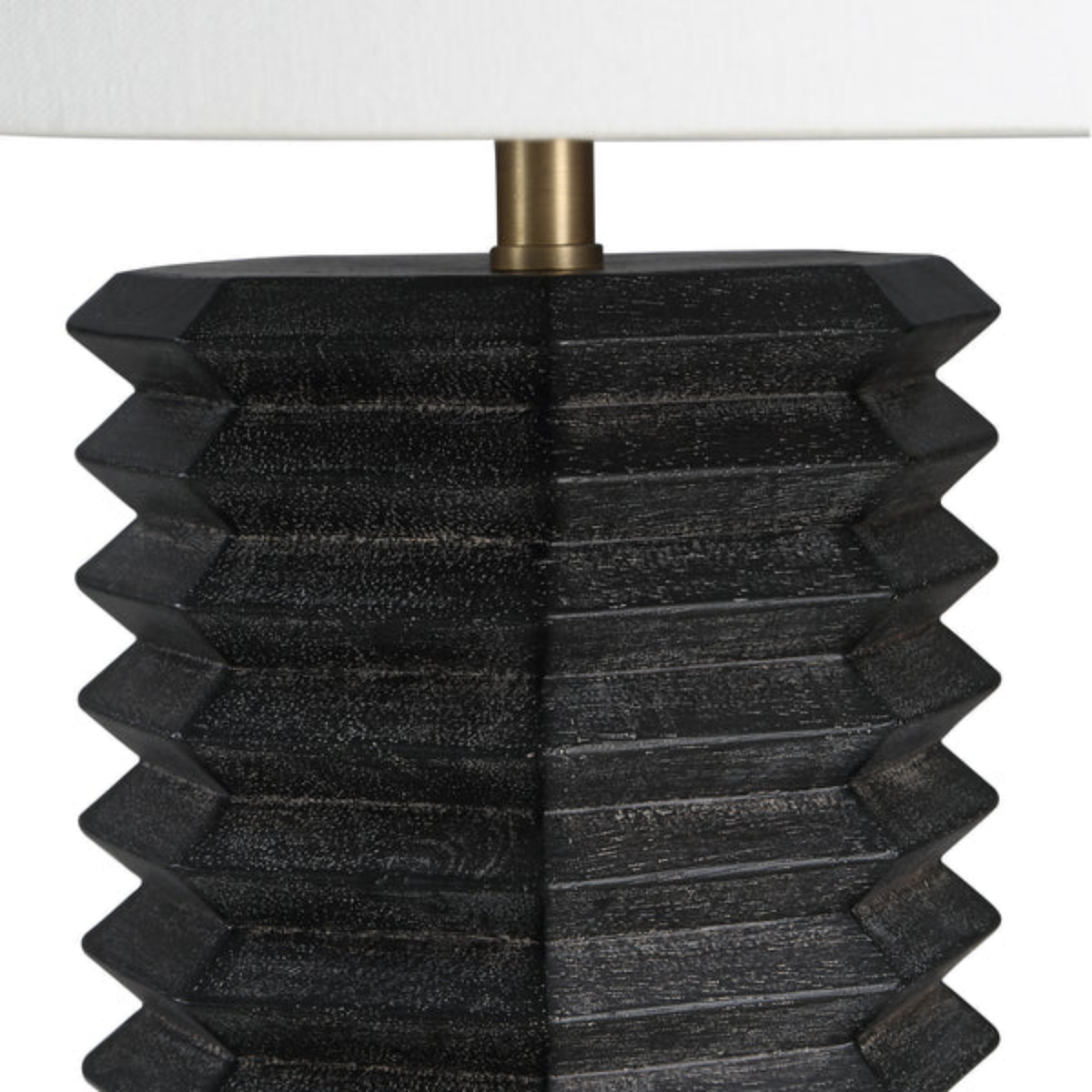 Ribbed Table Lamp - Matte Black