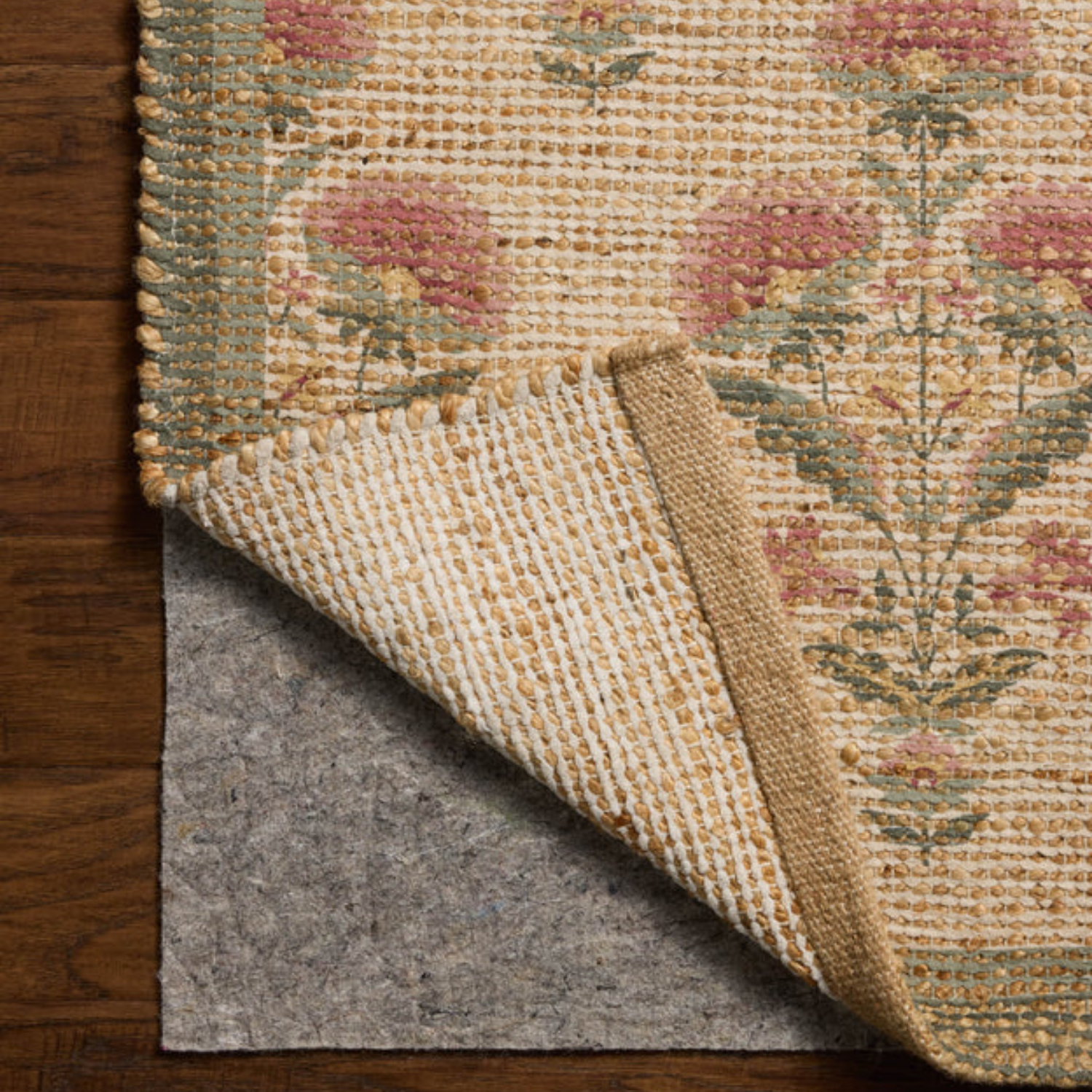 Chris Loves Julia x Loloi Rue Sage/Blush Jute Rug