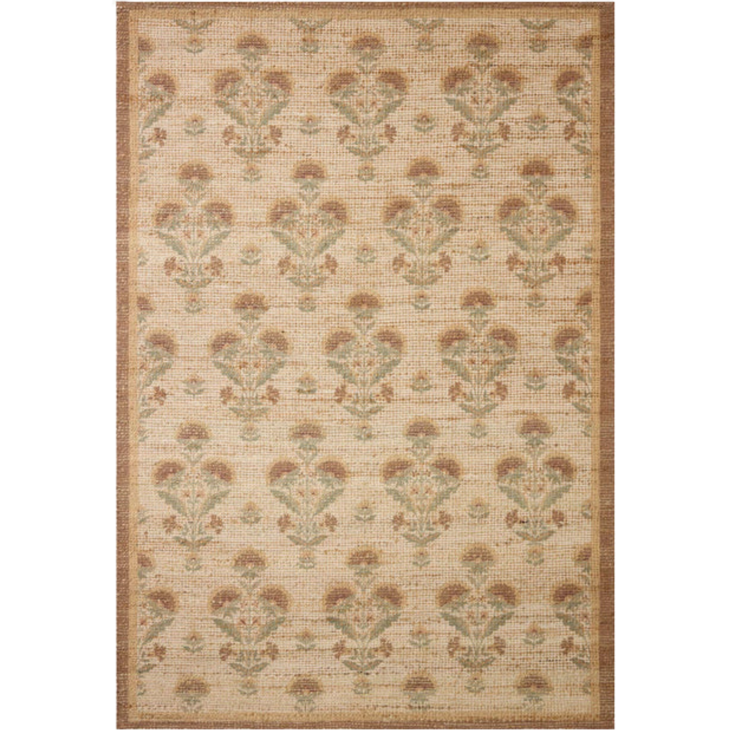 Chris Loves Julia x Loloi Rue Wheat/Sage Jute Rug