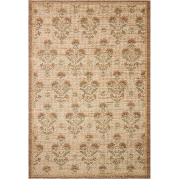 Chris Loves Julia x Loloi Rue Wheat/Sage Jute Rug