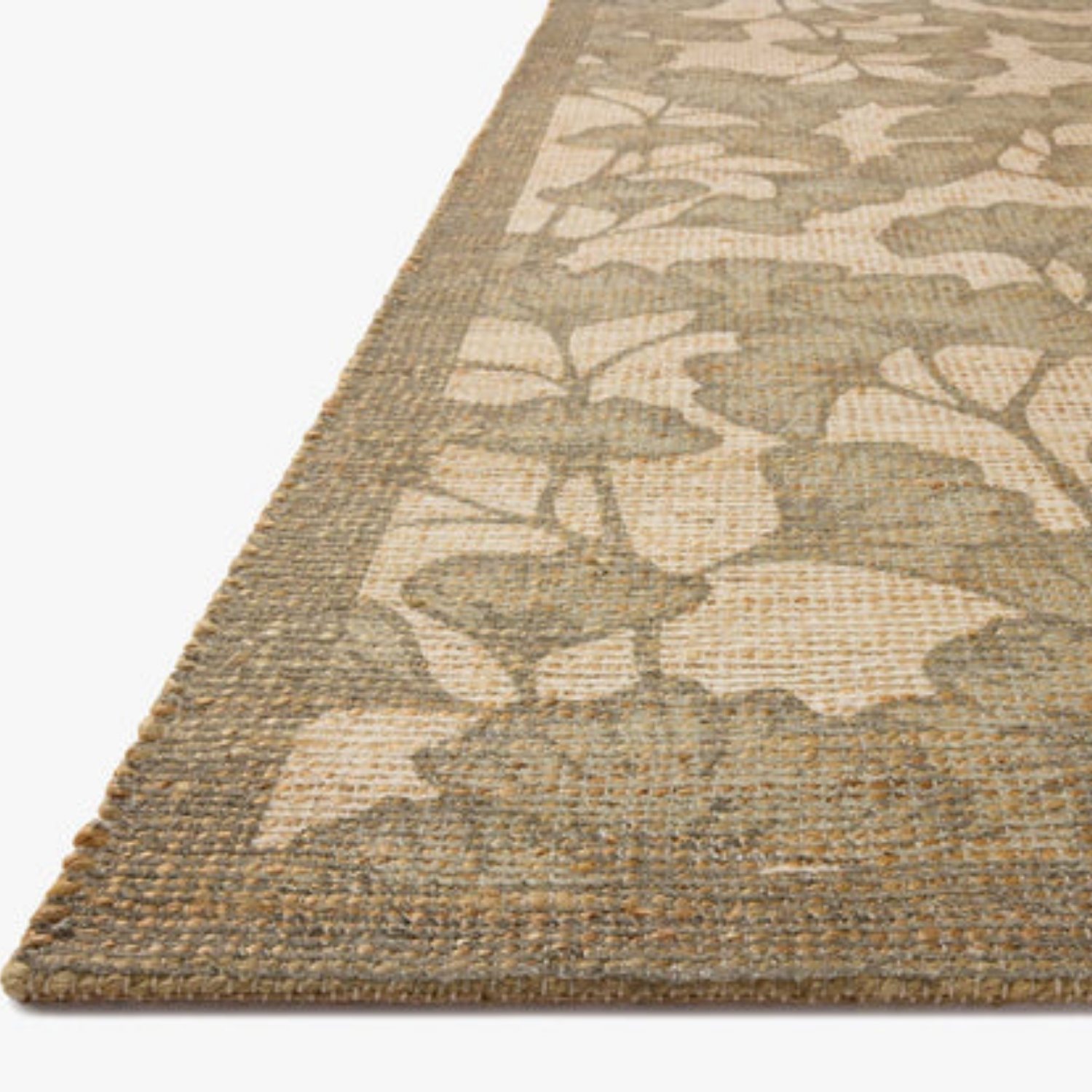 Chris Loves Julia x Loloi Rue Olive/Sage Jute Rug
