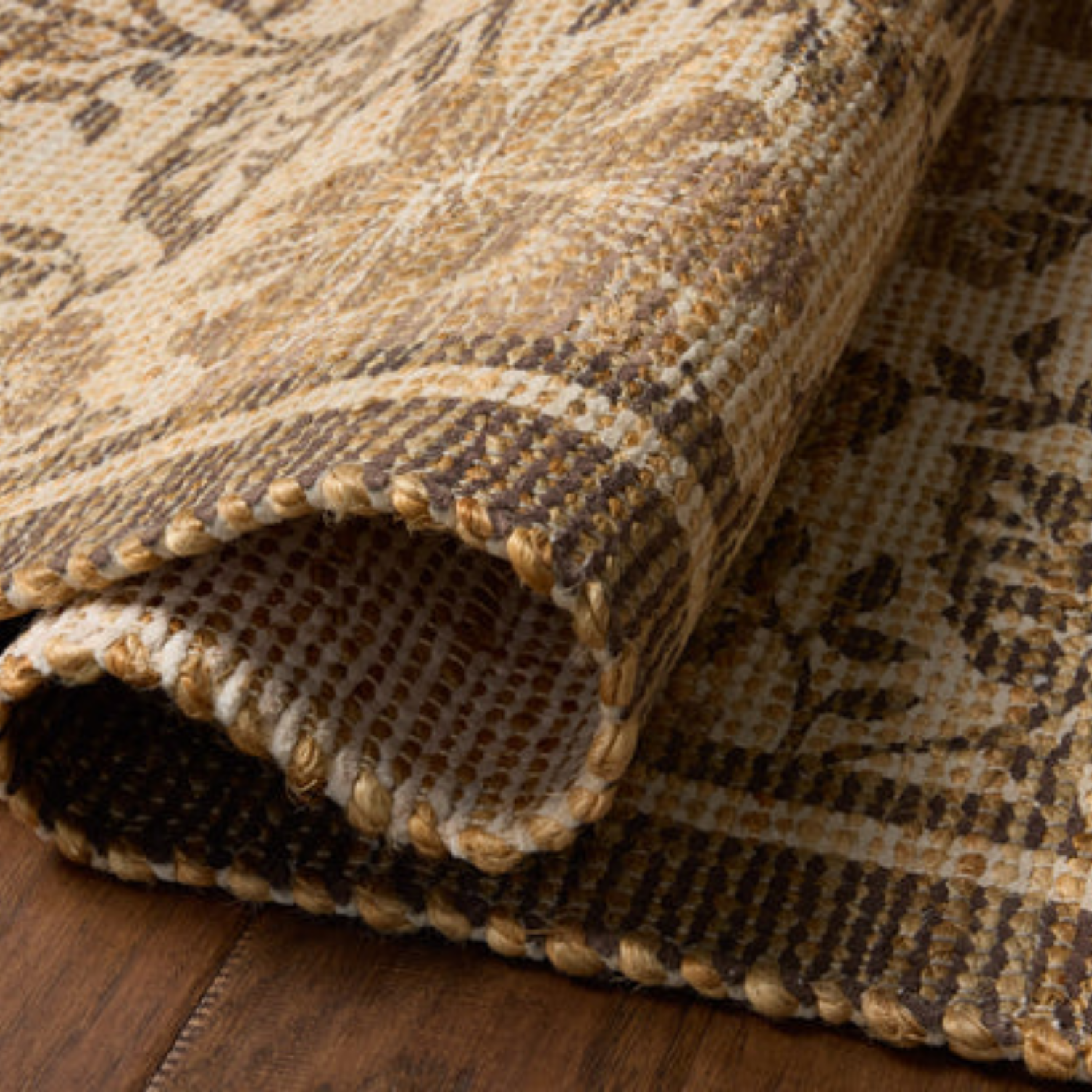 Chris Loves Julia x Loloi Rue Bark/Mocha Jute Rug