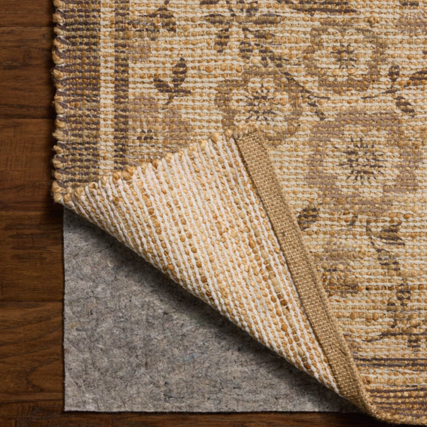 Chris Loves Julia x Loloi Rue Bark/Mocha Jute Rug