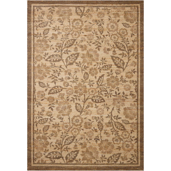 Chris Loves Julia x Loloi Rue Bark/Mocha Jute Rug