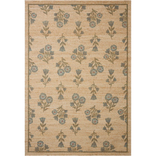 Chris Loves Julia x Loloi Rue Moss/Blue Jute Rug