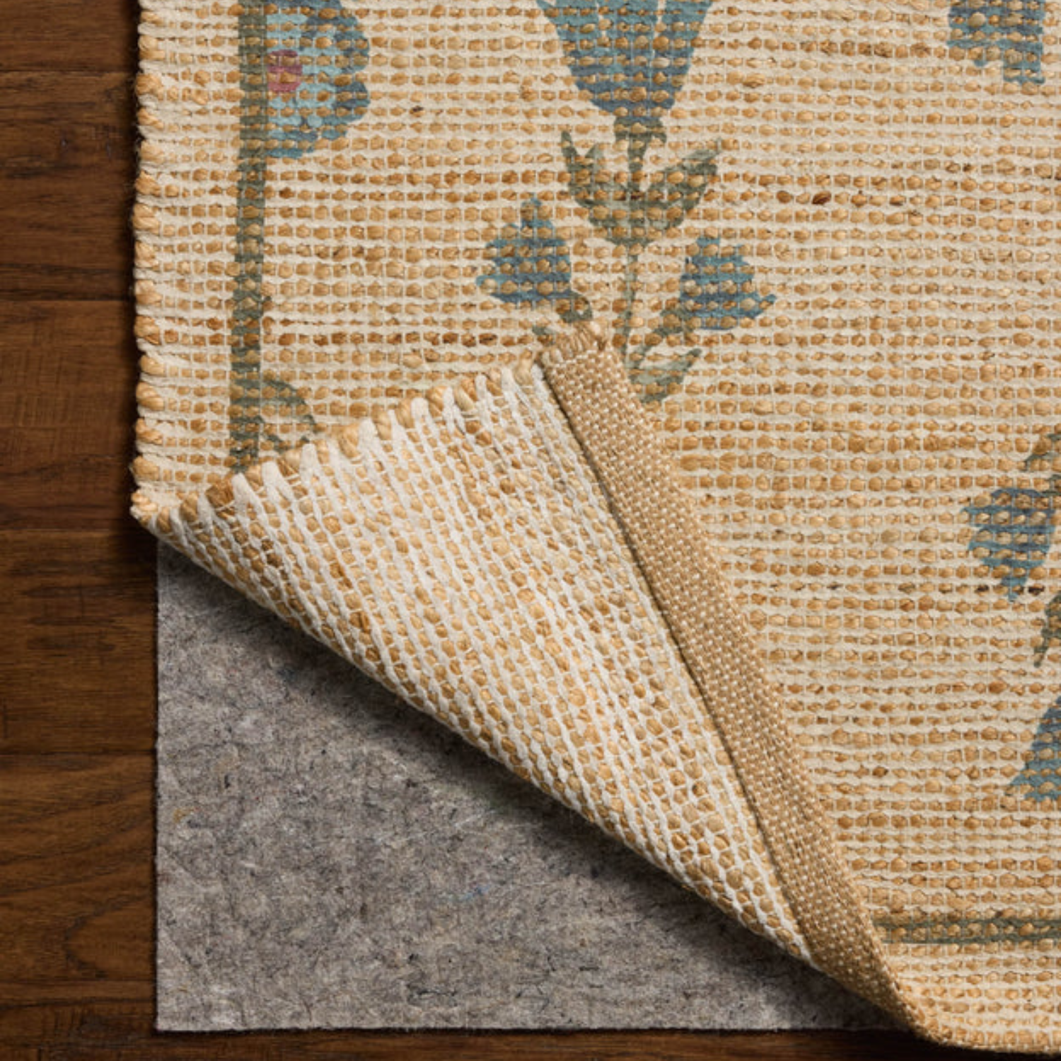 Chris Loves Julia x Loloi Rue Moss/Blue Jute Rug