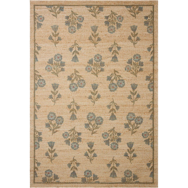 Chris Loves Julia x Loloi Rue Moss/Blue Jute Rug
