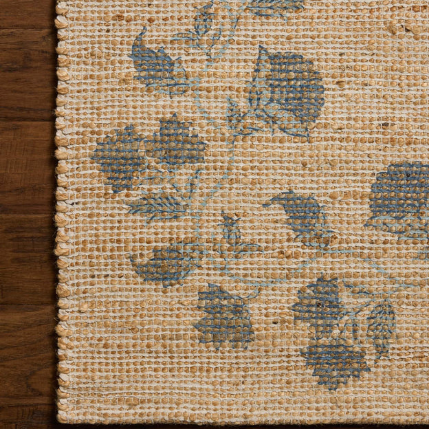 Chris Loves Julia x Loloi Rue Natural/Denim Jute Rug