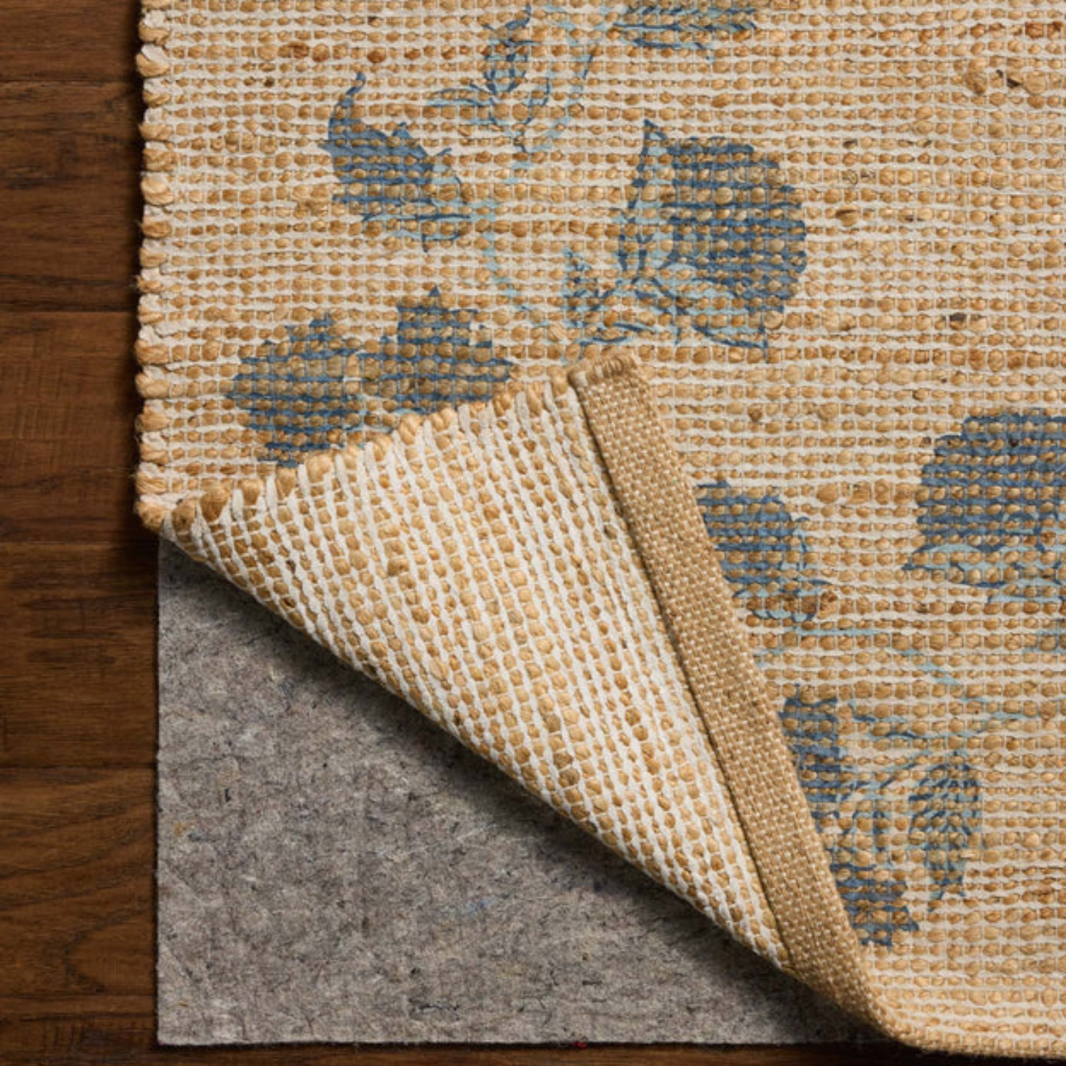 Chris Loves Julia x Loloi Rue Natural/Denim Jute Rug