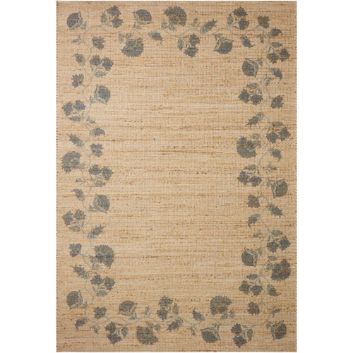 Chris Loves Julia x Loloi Rue Natural/Denim Jute Rug