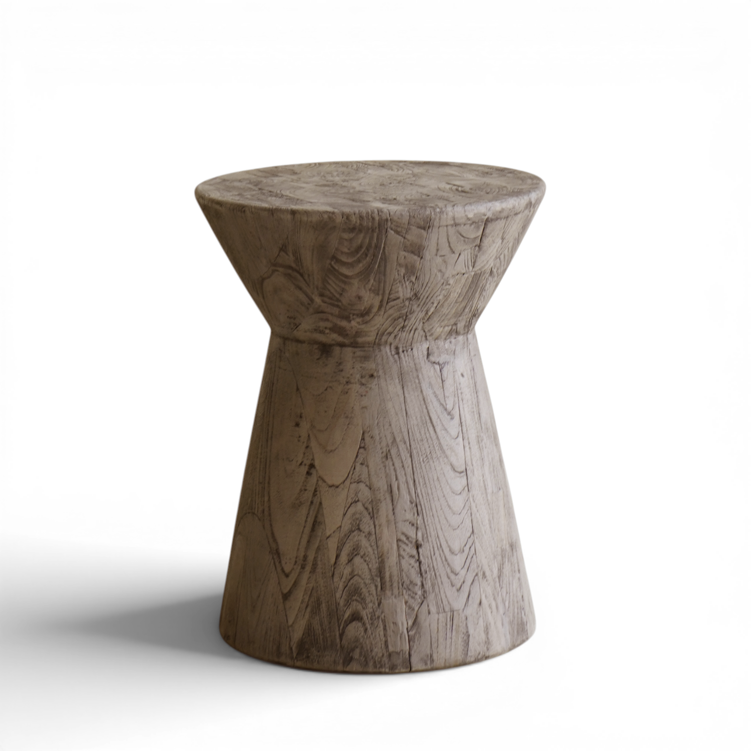 Reclaimed Teak Hourglass End Table