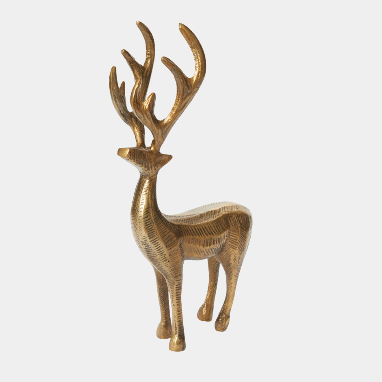 Prancer Antique Gold Reindeer