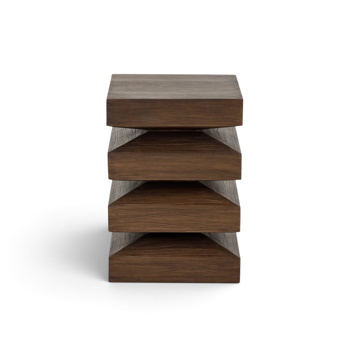Rhythm Concrete Side Table - Dark Brown