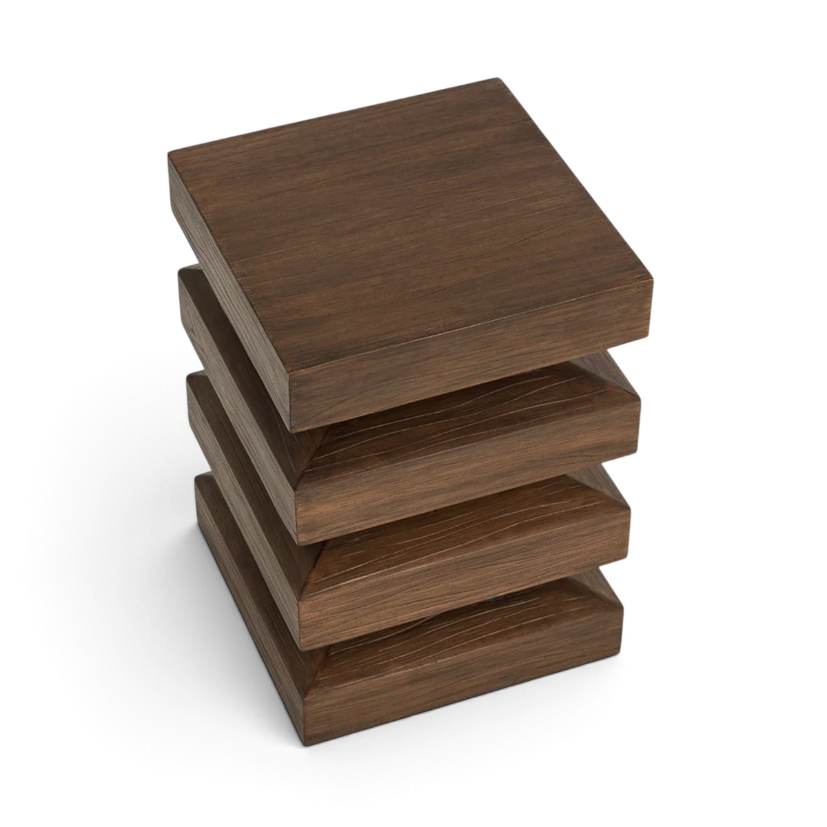 Rhythm Concrete Side Table - Dark Brown