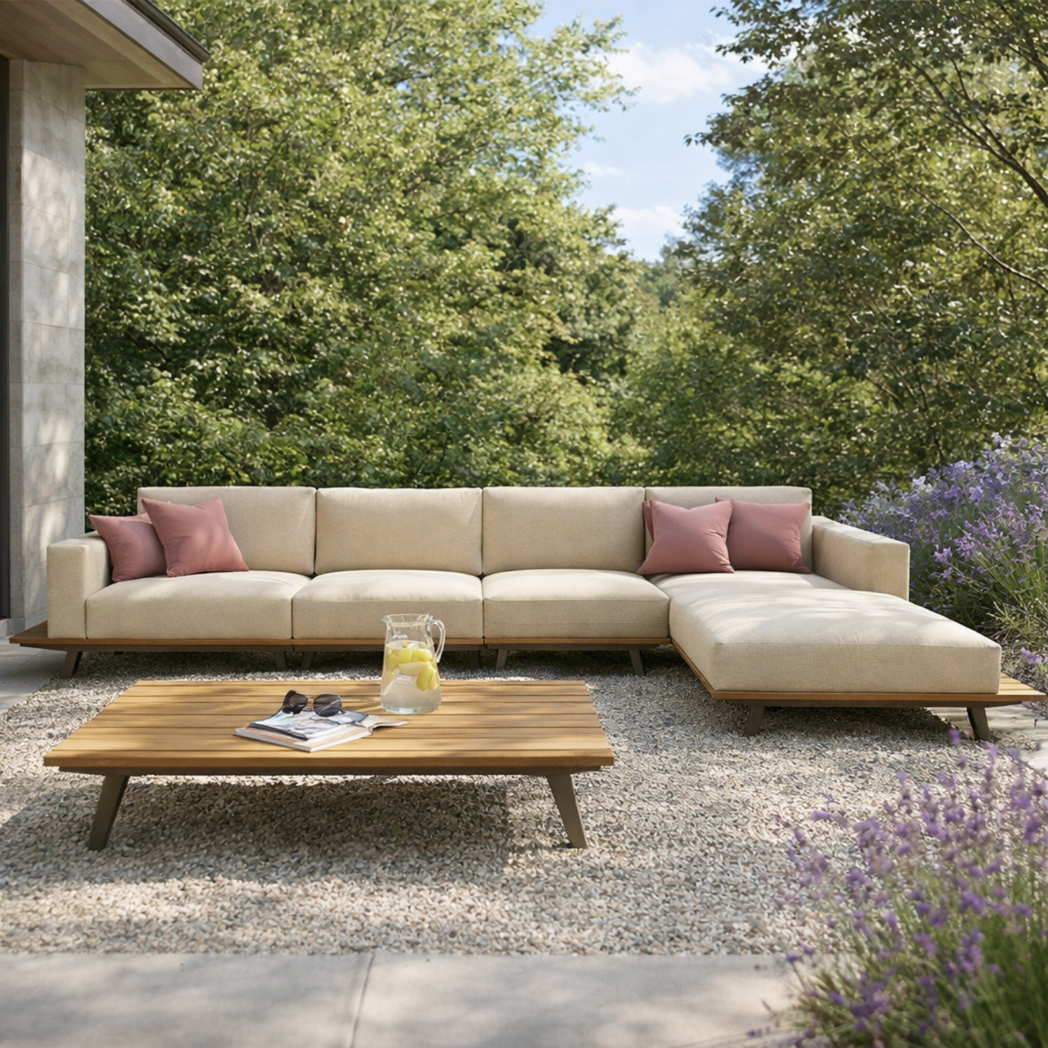 Rideau Fontelina Taupe 3-Piece Sectional - Mood Taupe