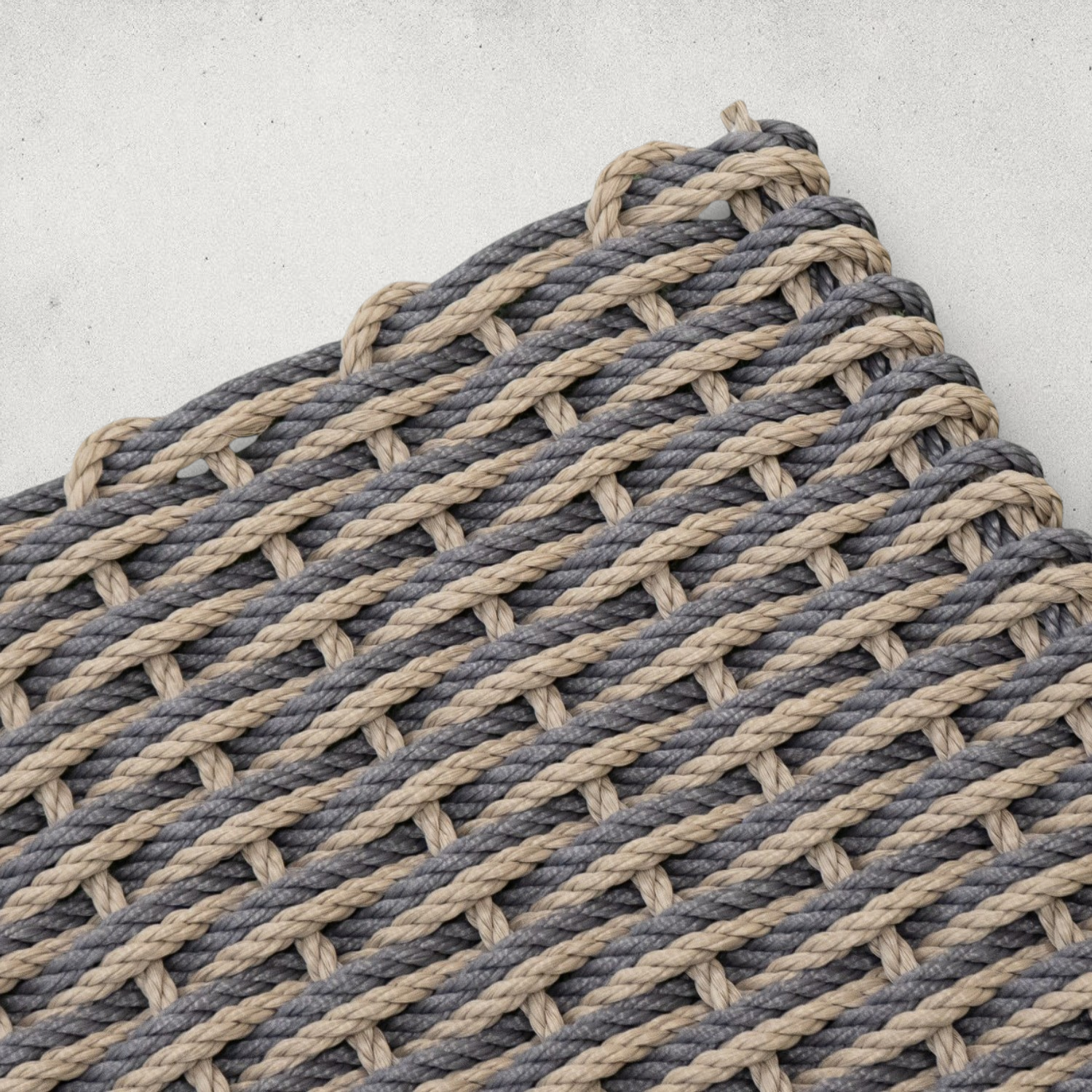 Rope Weave Performance Doormat - Taupe/Slate