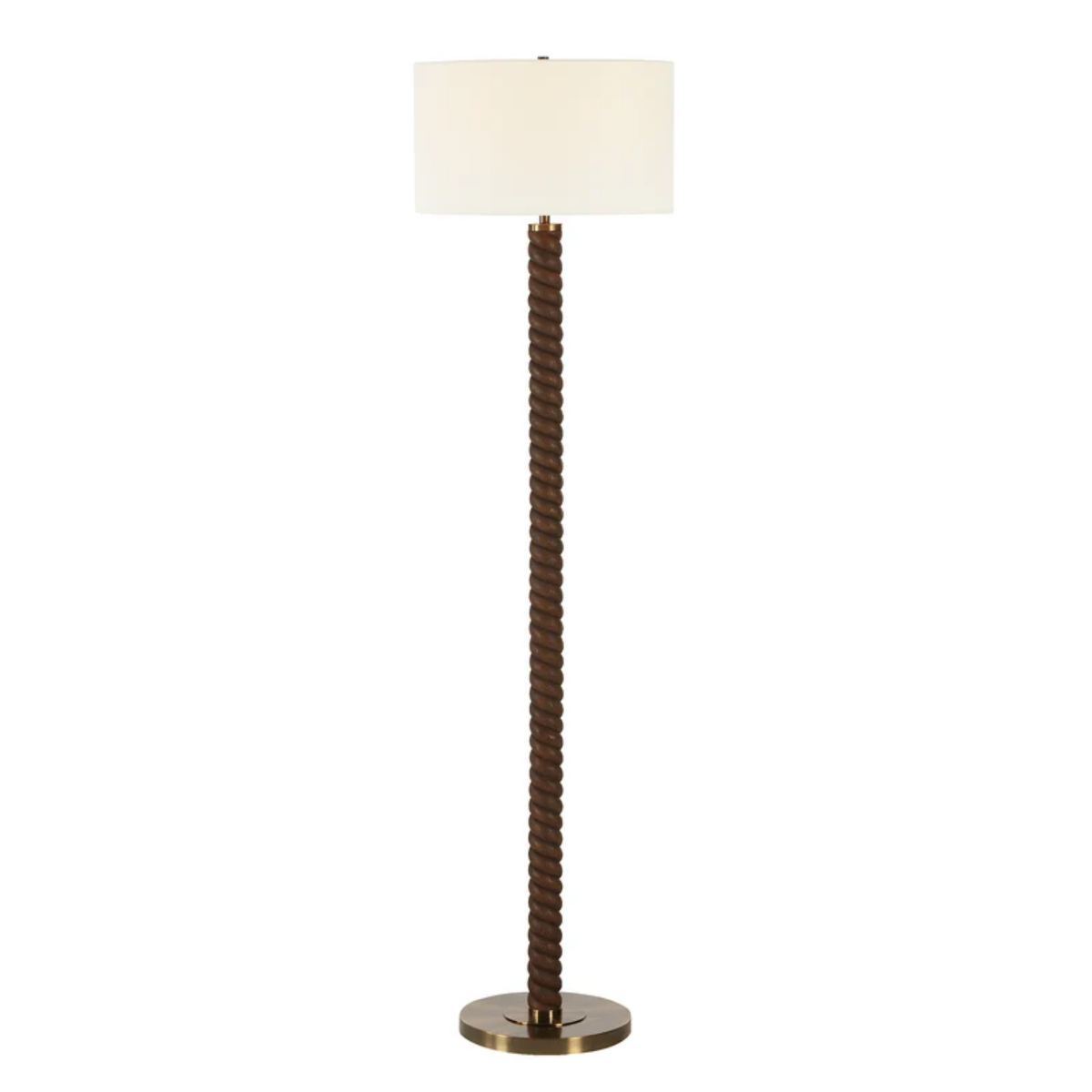 Swirl Iron Floor Lamp - Brown