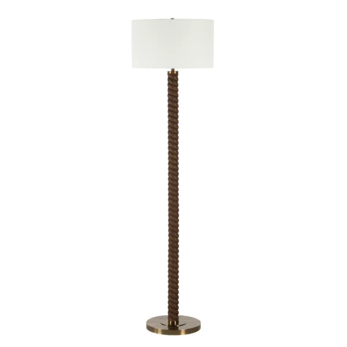Swirl Iron Floor Lamp - Brown