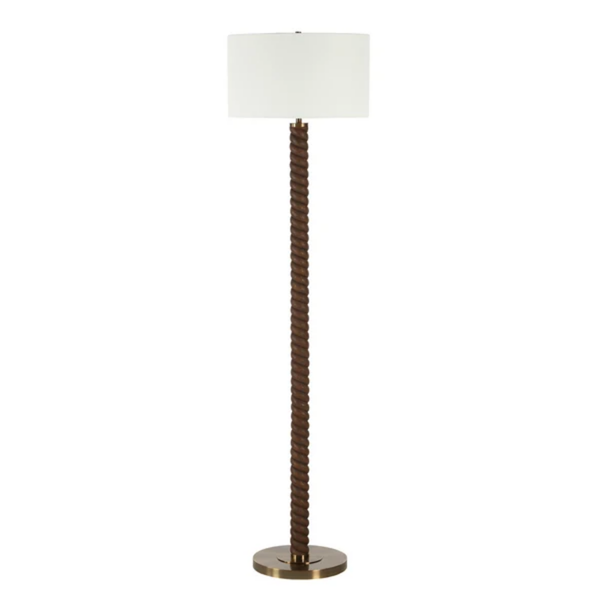 Swirl Iron Floor Lamp - Brown