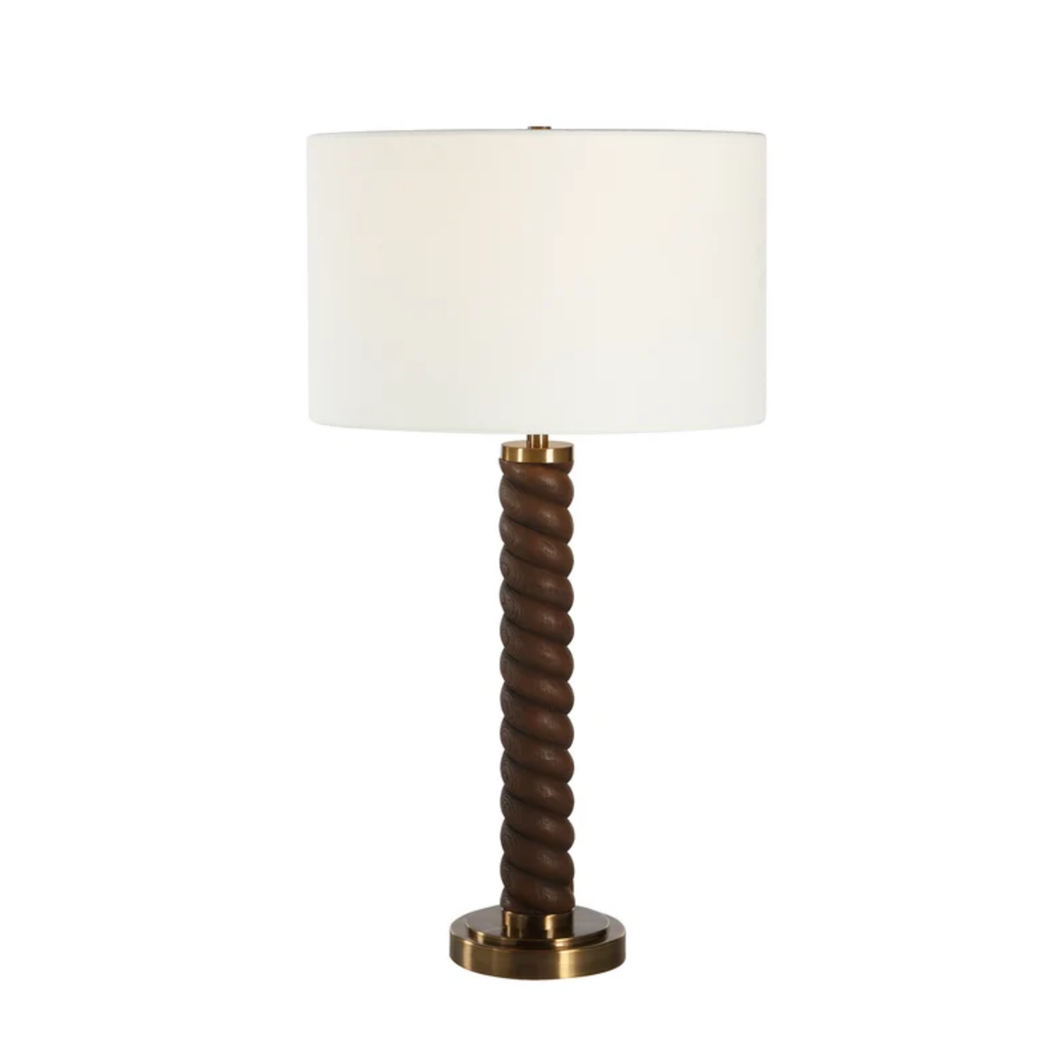 Swirl Iron Table Lamp - Brown