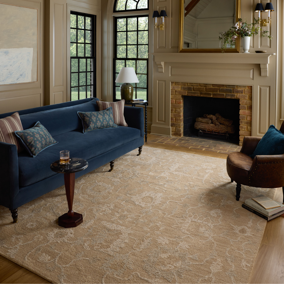 Chris Loves Julia x Loloi Dorothea Sand/ Pebble Wool Rug