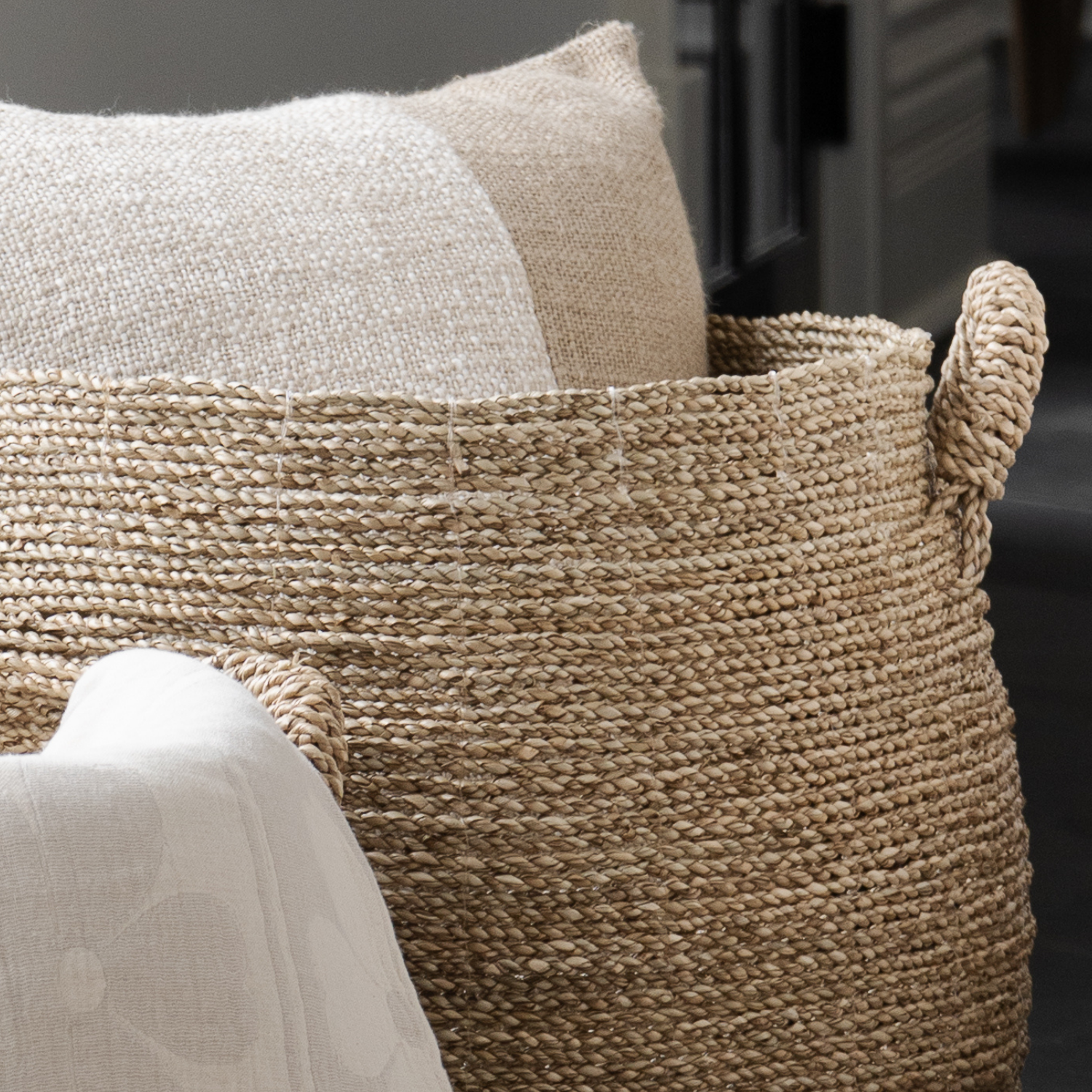 Surrey Natural Seagrass Basket w/ Handles