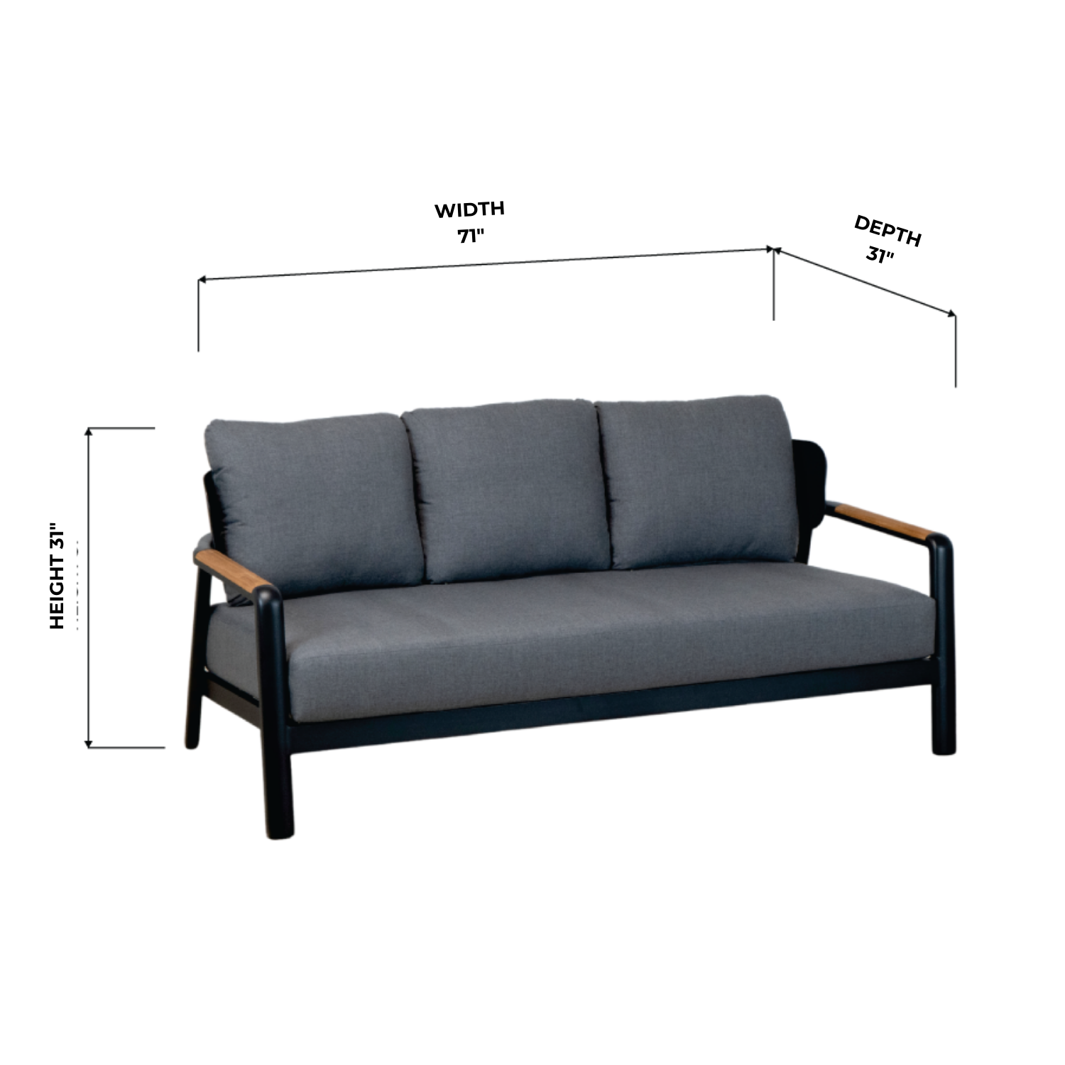Sedona Charcoal 6pc Lounge Set