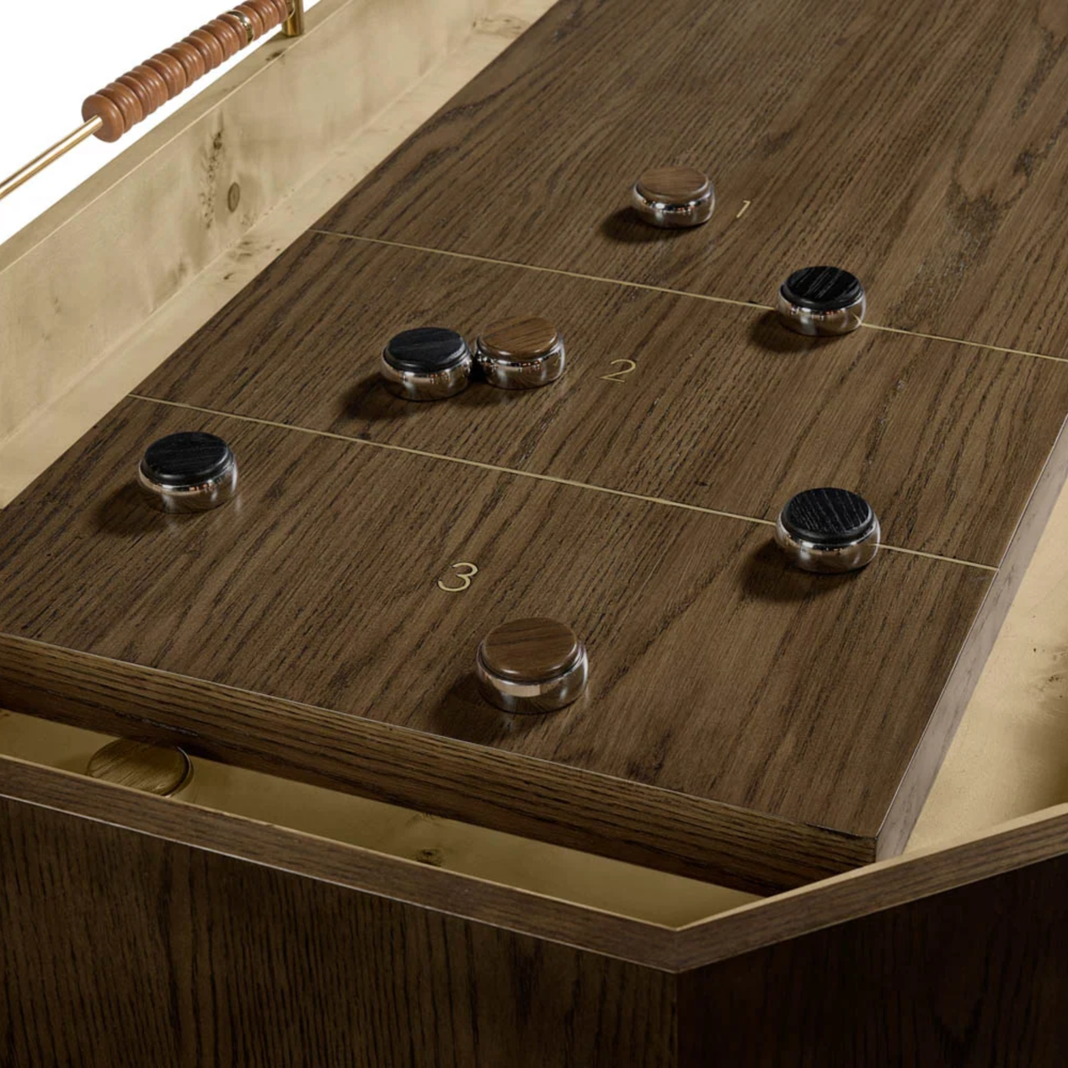 Belmont Shuffleboard Game Table - Chocolate Oak