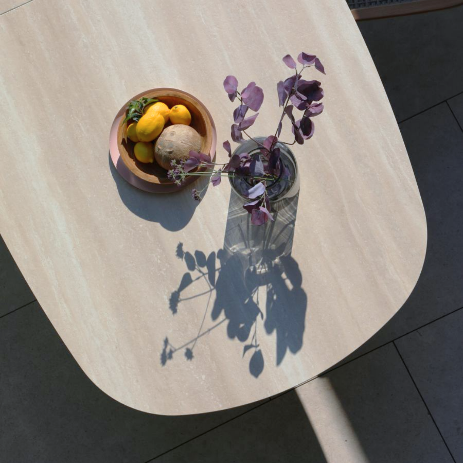 Simcoe Ceramic  98/122" Extension Dining Table - Beige
