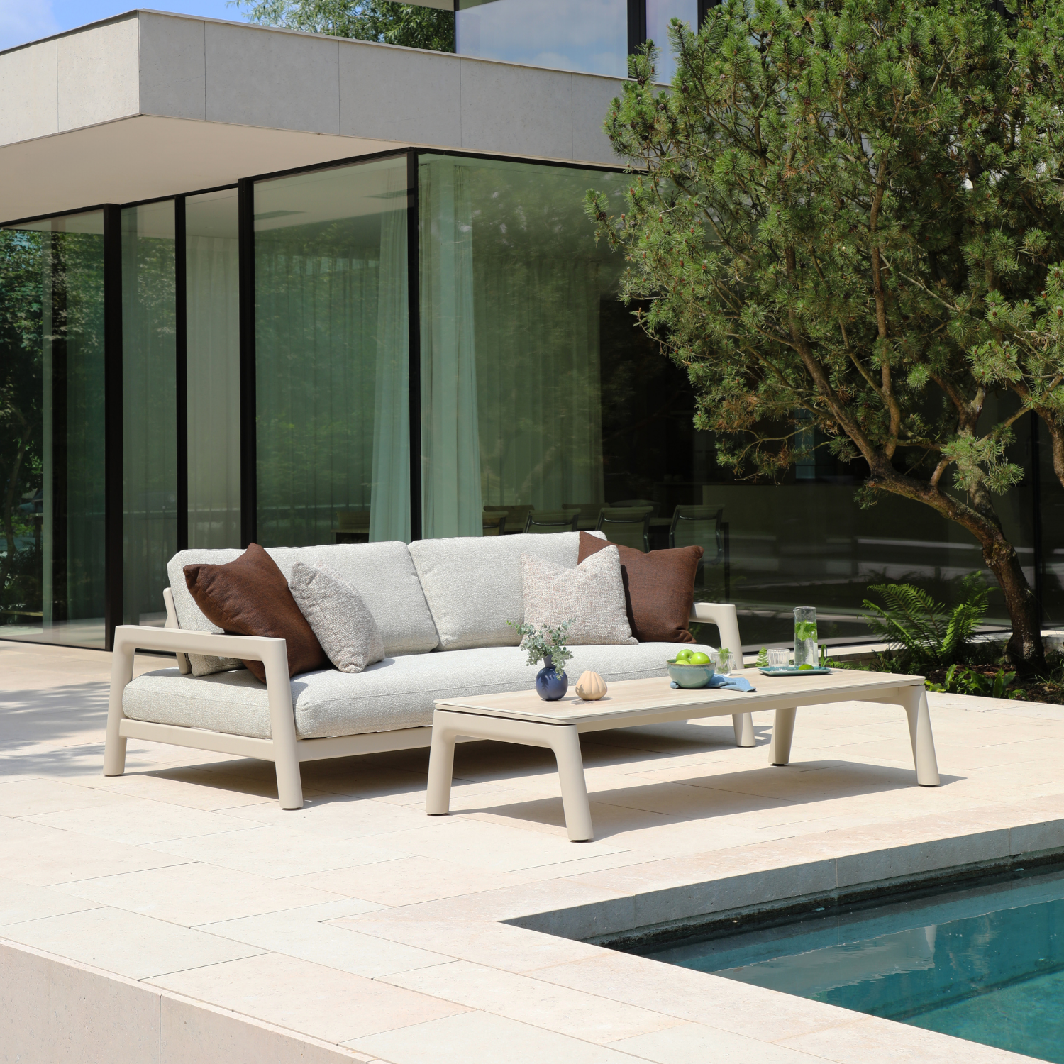 Simcoe Ceramic Coffee Table - Beige