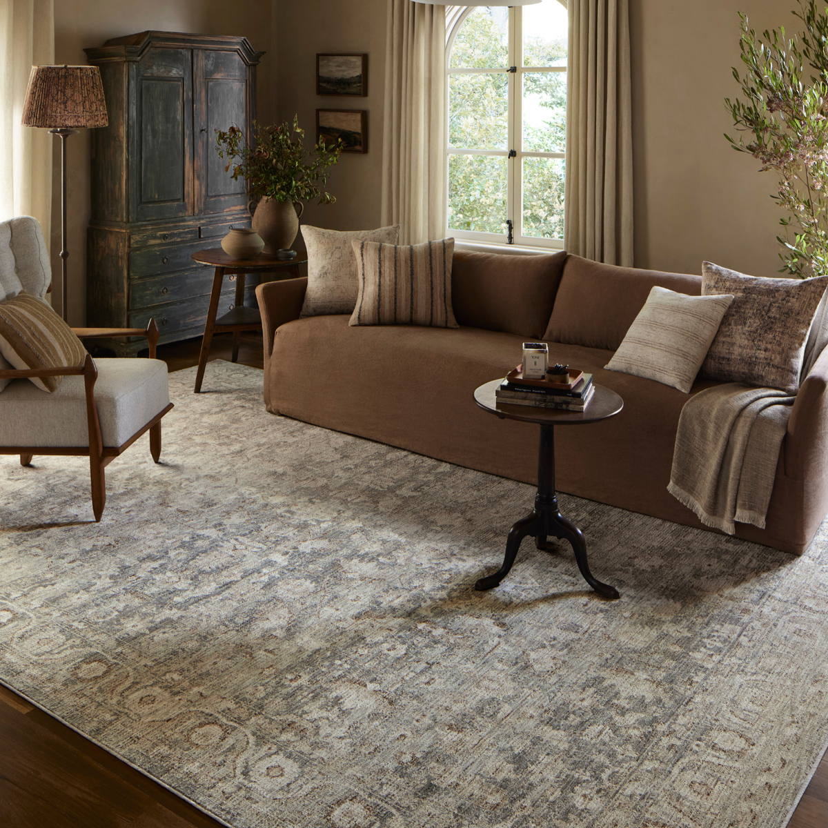 Amber Lewis x Loloi Honora Slate/ Beige Rug