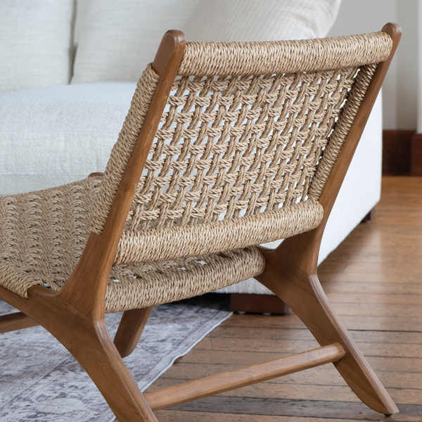 Slide Teak/Rope Lounge Chair