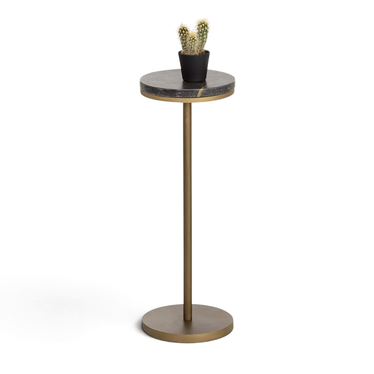 Stockholm Round Marble Side Table - Bronze Marble