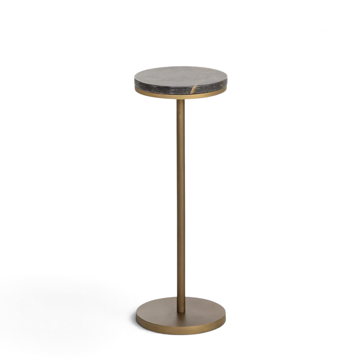 Stockholm Round Marble Side Table - Bronze Marble
