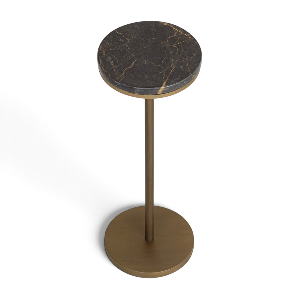 Stockholm Round Marble Side Table - Bronze Marble